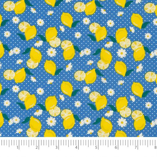 SINGER Lemon Floral Cotton Fabric Bundle